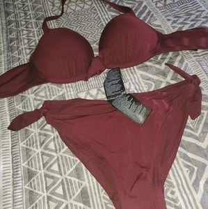 Burgundy bikini set